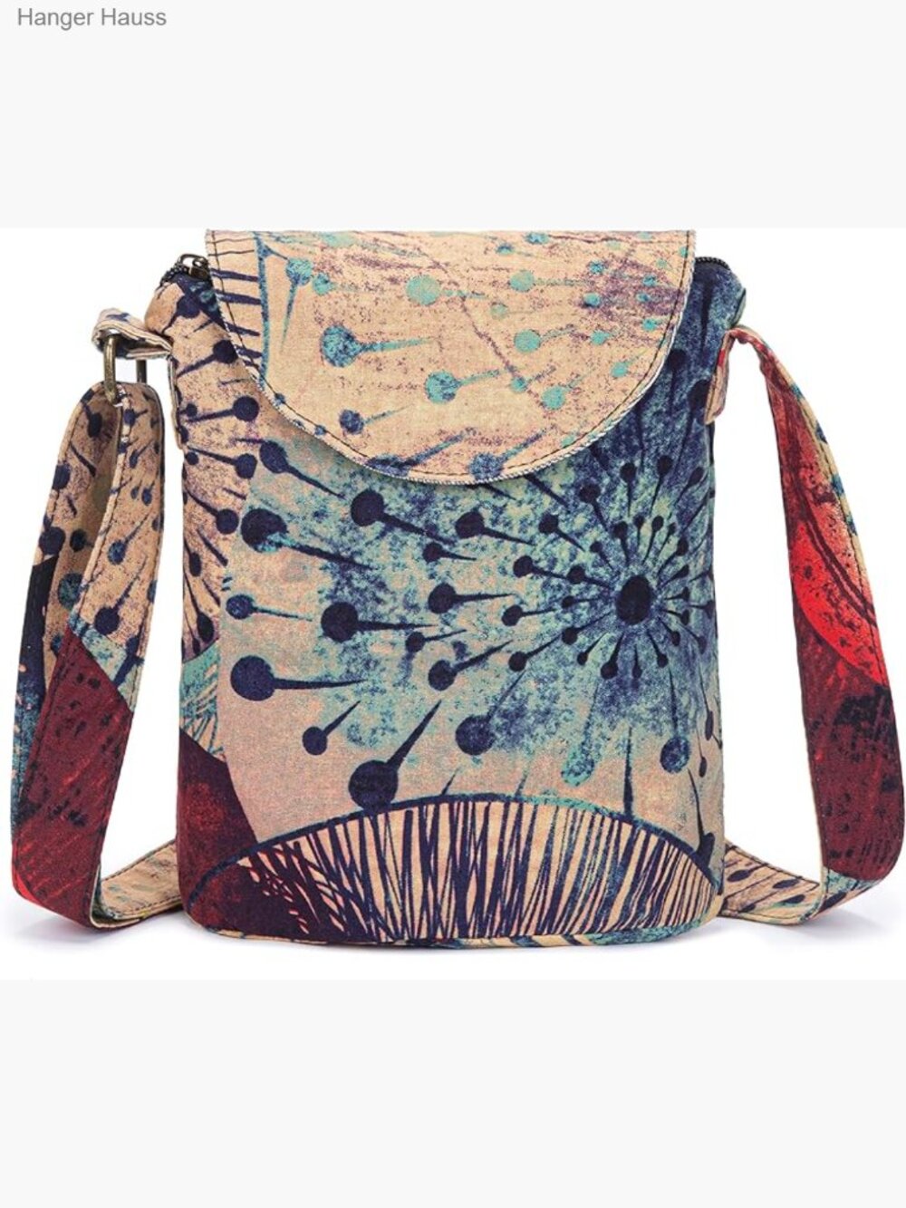 Vintage Hobo Crossbody Bag Floral Canvas Shoulder Purse